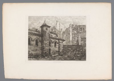 Vista de Saint-Julien-le-Pauvre
Saint Julien le Pauvre (título en el objeto)
Grabados franceses de 1874 (título de la serie)
L