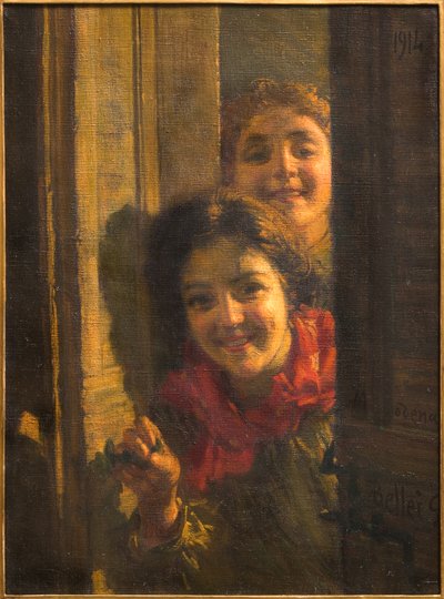 Chicas en la puerta de Gaetano Bellei