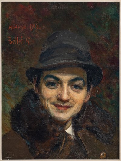 Retrato del escultor Zelindo Bonacini (óleo sobre lienzo) de Gaetano Bellei