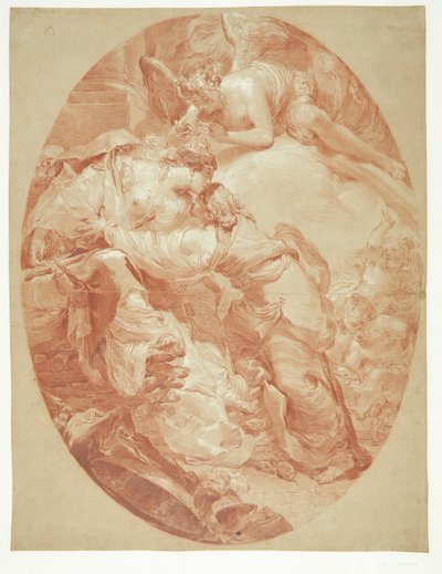 La muerte de Dido - Composición oval de Gaetano Gandolfi