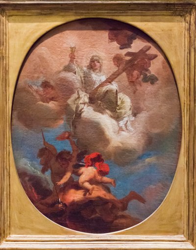 El triunfo de la religión (óleo sobre tabla) de Gaetano Gandolfi