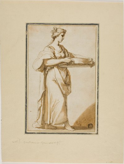 Virgen de Vestal Tuccia de Gaetano Gandolfi