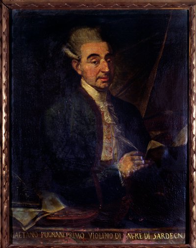 Retrato de Gaetano Pugnani, violinista italiano (Pintura de Gaetano Ottani