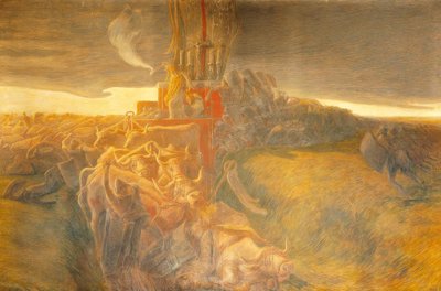 La batalla de Legnano: La defensa del Carroccio de Gaetano Previati