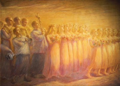 Funeral de una virgen de Gaetano Previati
