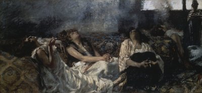 Fumadores de hachís de Gaetano Previati