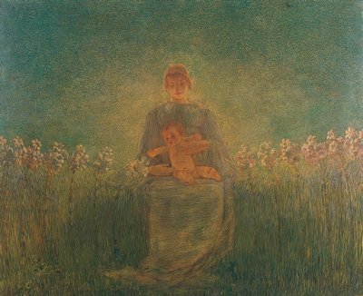 Madonna de los lirios de Gaetano Previati