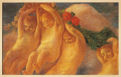 Putti con corona de Gaetano Previati