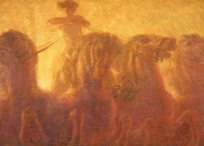 El carro del sol o el triunfo del comercio, 1907 de Gaetano Previati