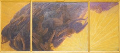 La caída de los ángeles, c. 1913, Gaetano Previati (óleo sobre lienzo) de Gaetano Previati