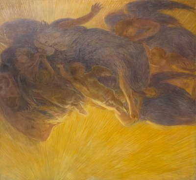 La creación de la luz, c. 1913, Gaetano Previati (óleo sobre lienzo) de Gaetano Previati