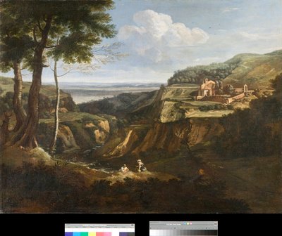 Vista del monasterio de Camaldoli, cerca de Frascati, Italia Pintura de Gaetano Previati (Gaspard Poussin o El Guaspre) (1615-1675) 1670 Colección particular de Gaetano Previati