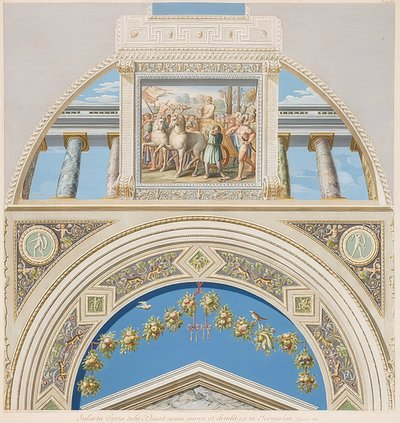 Luneta y campo abovedado con el triunfo de David. 1774 de Gaetano Savorelli