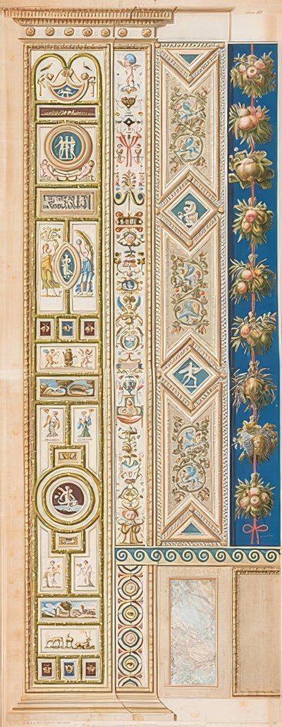 Pilastro Loggia III (Decoración con varios animales salvajes) de Gaetano Savorelli