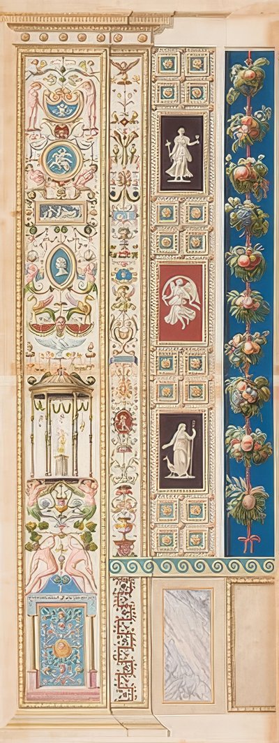 Pilaster Loggia XIII (Adorno, en cuyo centro hay un templo de Diana) de Gaetano Savorelli