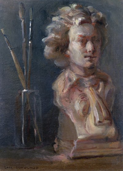 Busto de Beethoven (1770-1827) con pinceles de Gail Schulman