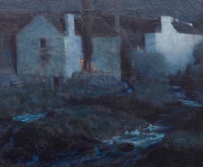 Luz de luna, molinos en Pont Aven, c.1900 de Gaines Ruger Donoho