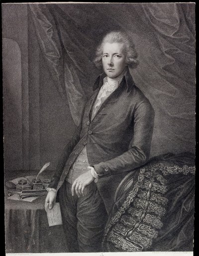 El Muy Honorable William Pitt el joven (grabado) de Gainsborough (after) Dupont