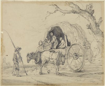 Niño, caballos y un carro de Gainsborough Dupont