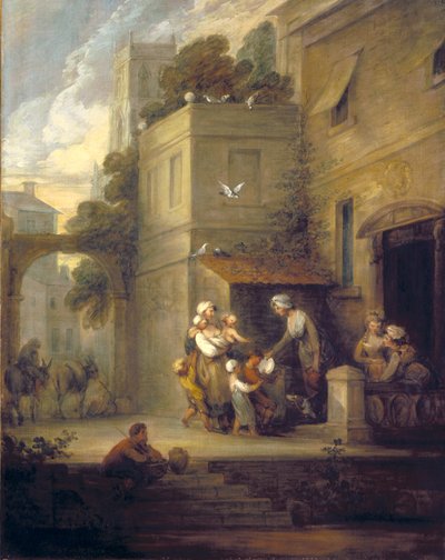 Caridad aliviando la angustia (óleo sobre lienzo) de Gainsborough Dupont