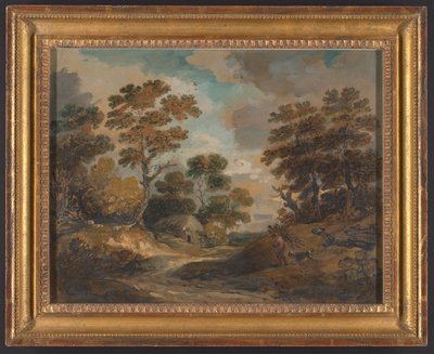 Landschaft: Mann mit Reisigbündeln de Gainsborough Dupont
