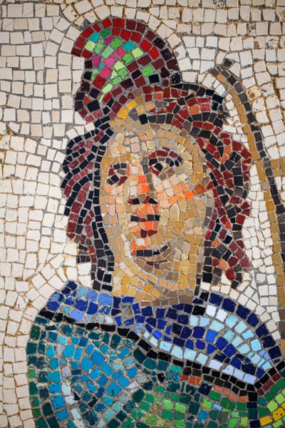 Mosaico romano que representa a Orfeo tocando la lira de Gallo-Roman