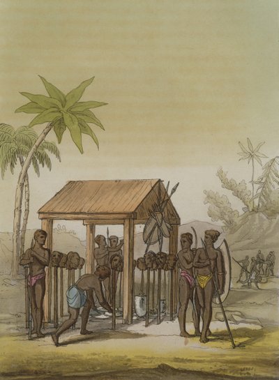 Tumba de los Reyes de Guinea con cabezas votivas, placa 33 de 