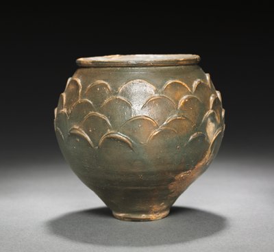 Vaso con Patrón de Escamas de Gallo Roman