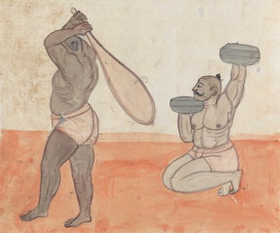 Un par de Jeyties levantando pesas de Gangaram Chintaman Tambat