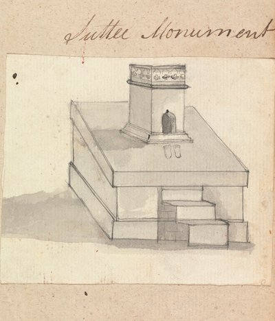 Un monumento Suttee de Gangaram Chintaman Tambat