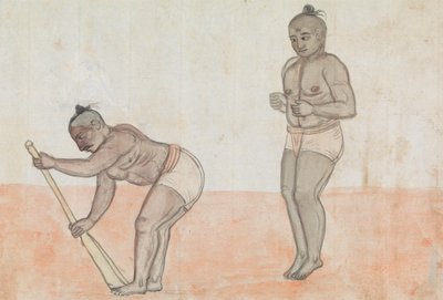 Dos Jeyties haciendo ejercicio de Gangaram Chintaman Tambat