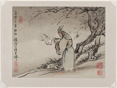 Pintura con los dedos, de un álbum de diez de Gao Qipei