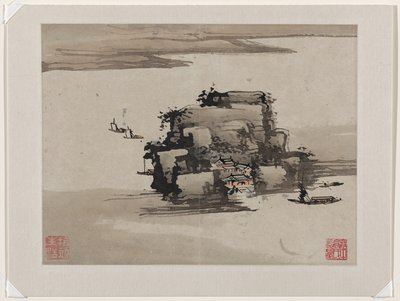 Pintura con los dedos, de un álbum de diez de Gao Qipei
