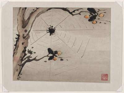 Pintura con los dedos, de un álbum de diez de Gao Qipei