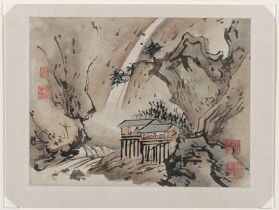 Pintura con los dedos, de un álbum de diez de Gao Qipei