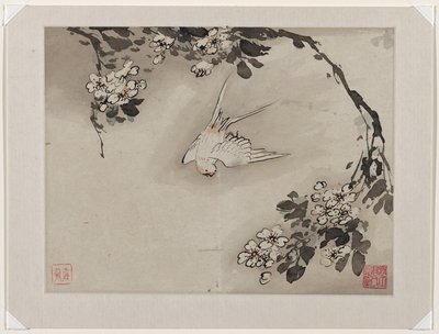 Pintura con los Dedos, de un álbum de diez de Gao Qipei