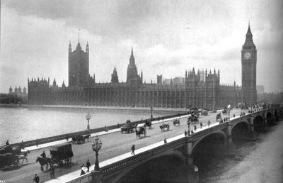 Casas del Parlamento y Puente de Westminster, 1919 de Garratt and Atkinson