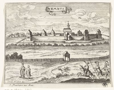 Vista de Lenti Imágenes topográficas de Austria, Hungría y los Balcanes (título de serie) Breve descripción, y aen-wysinghe der placesen in desen boeck, con sus palabras teghen, de pie, pertinentemente uyt-ghebeldt, en Oostenryck (serie de Gaspar Bouttats