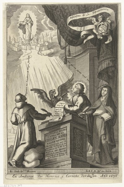 La Virgen María es arrebatada al reino de los cielos Historia divina y vida de la Virgen maria (título sobre objeto) de Gaspar Bouttats