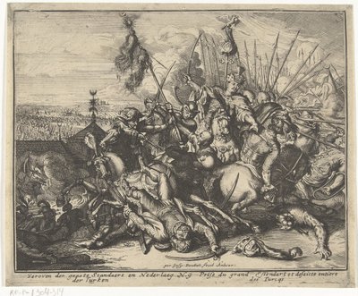 Derrota del ejército otomano durante el asedio de Viena Breve descripción, y aen-wysinghe der plaetsen in desen boeck, con sus palabras teghen, de pie, pertinentemente uyt-ghebeldt, en Oostenryck (título de la serie) de Gaspar Bouttats