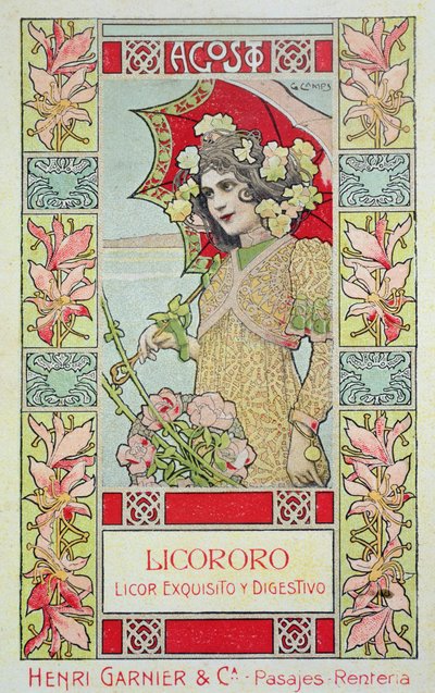 Agosto, de un calendario para Henri Garnier & Co. de Gaspar Camps Junyent
