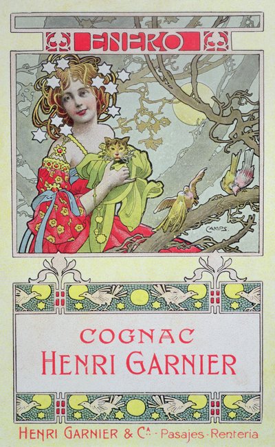Enero, de un calendario para Henri Garnier & Co. de Gaspar Camps Junyent