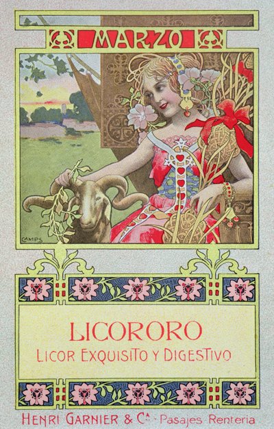 Marzo, de un calendario para Henri Garnier & Co. de Gaspar Camps Junyent