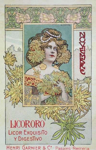 Noviembre, de un calendario para Henri Garnier & Co. de Gaspar Camps Junyent