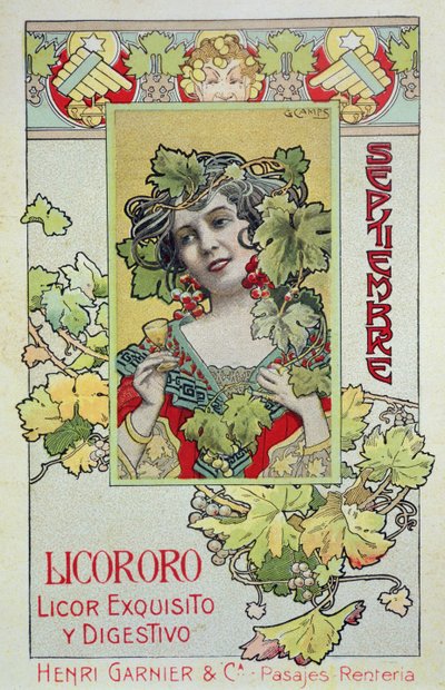 Septiembre, de un calendario para Henri Garnier & Co. de Gaspar Camps Junyent