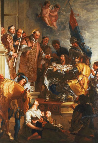 San Bernardo convierte a un duque de Aquitania de Gaspar De Crayer