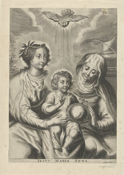 Anna en tríos Iesus Maria Anna (título sobre objeto) de Gaspar Huybrechts