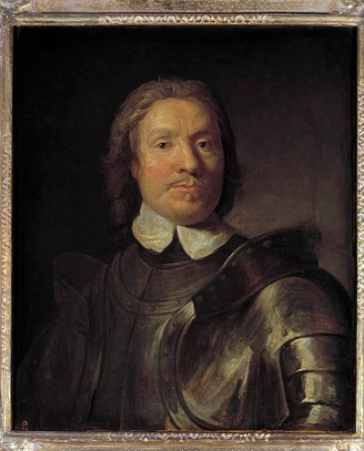 Retrato de Oliver Cromwell (1599-1658), Lord Protector de Inglaterra Oliver Cromwell participó en la Primera Revolución Inglesa (1641-1649) Pintura de Gaspard de Crayer (1584-1669) Dim. 0,67x0,58 m. de Gaspar de (after) Crayer