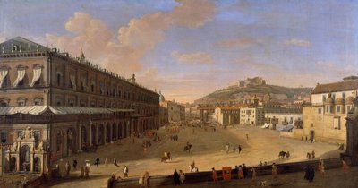 Plaza del Palacio en Nápoles de Gaspar van Wittel