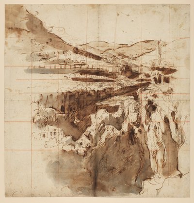 Vista de Tívoli, 1700-10 de Gaspar van Wittel